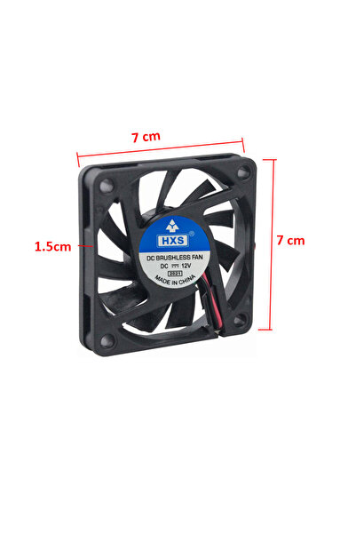 KEEPRO تيار مستمر 12 فولت 7 سم 2 دبوس مروحة تبريد 7x7x1.5 سم مروحة