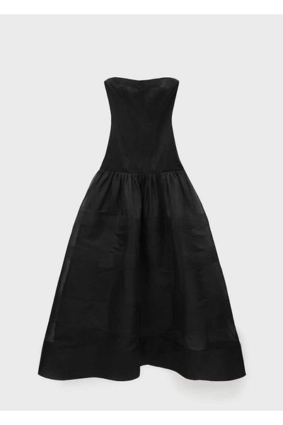 MANGO Woman Corset Dress with Semi-Transparent Skirt