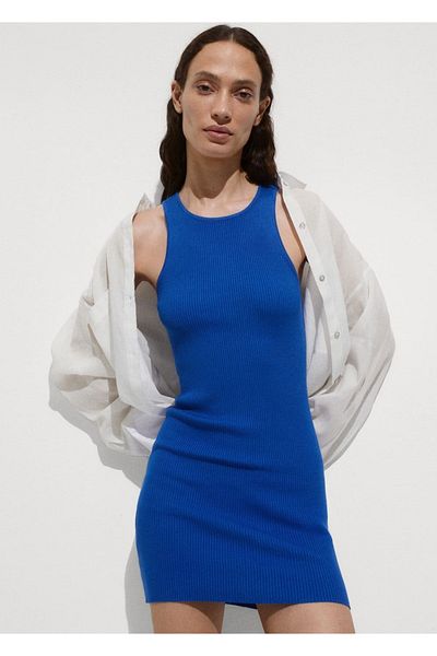 MANGO Woman Rochie scurta din tricotaj