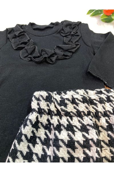 ESES BEBE Baby Black Scrambles Skirt-Bluz Set Set