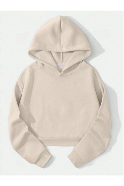 MOONBULL Women's Fleece Hooded Crop Sweatshirt