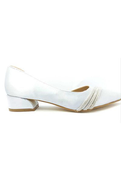 Alens Satin argintiu 41 42 Pantofi dama marime mare