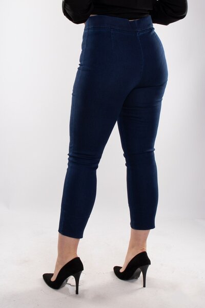 TULIN 79110 Çimalı Paça Önden Yırtmaçlı Pamuklu Kadın Tayt Pantolon