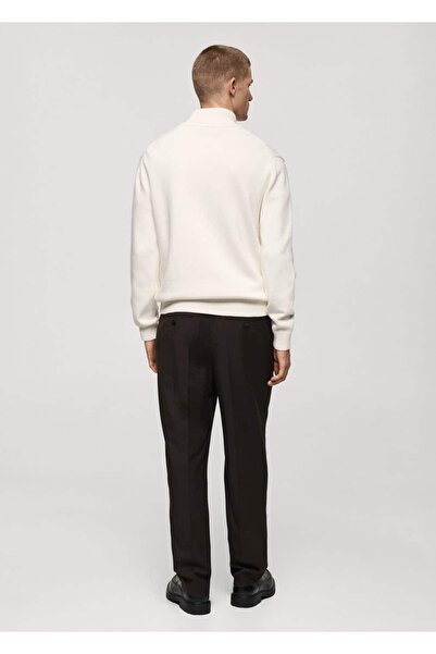 MANGO Man Orta Kalınlıkta Perkins Yaka Fermuarlı Kazak