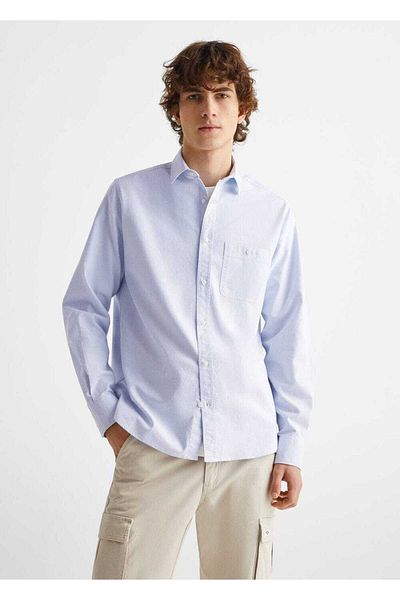 Mango Teen Cămașă Oxford din bumbac