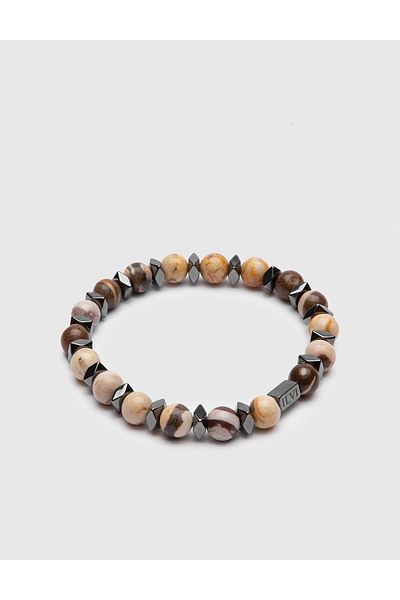 İLVİ Donkar Men's Bracelet Beige Natural Stone