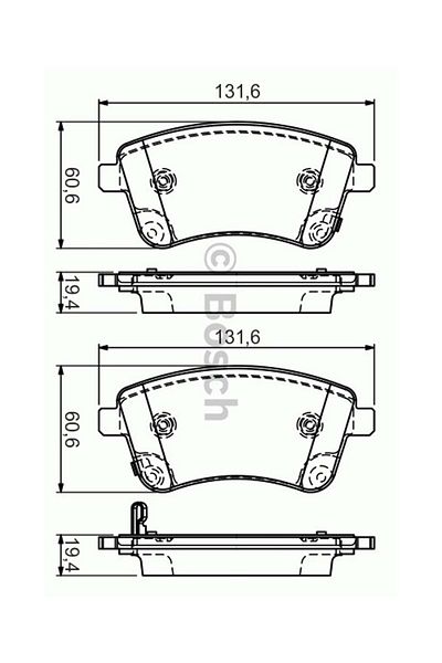 Bosch Kia Venga and Hyundai Ix20 Front Disc Pad