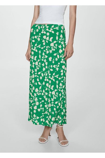 MANGO Woman Fusta lunga cu imprimeu