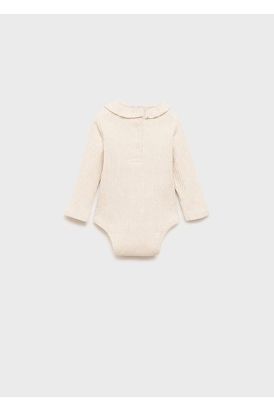 MANGO Baby Volanlı pamuklu body