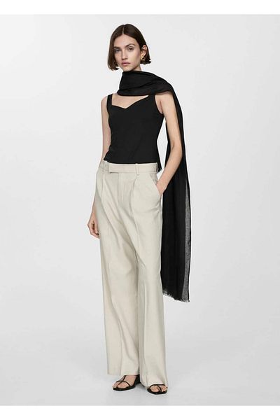 MANGO Woman Strappy Knitwear Blouse