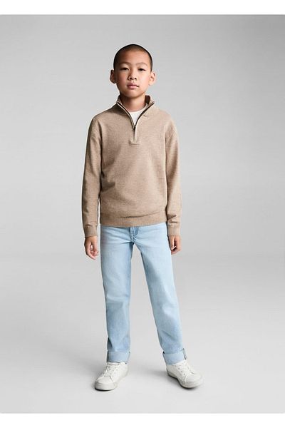 MANGO Kids Πουλόβερ με γιακά με φερμουάρ
