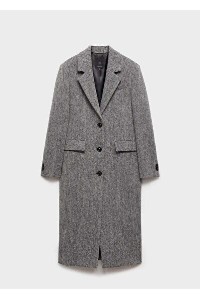 MANGO Woman Kırçıllı yün palto