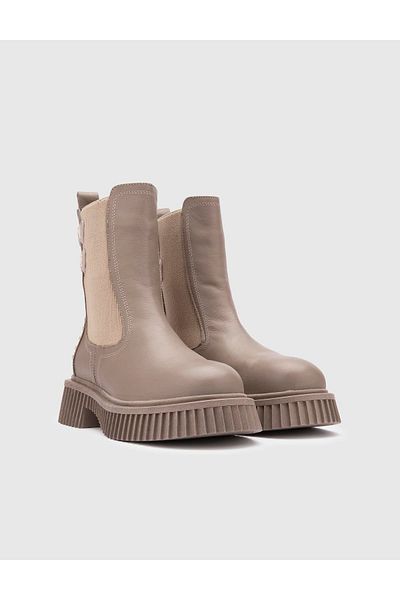 İLVİ Rezo Genuine Leather Women's Mink Boots