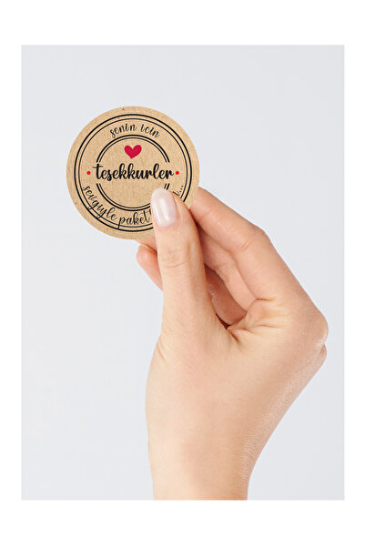 Teşekkür Sticker Senin için Sevgilye Hazırlandı Teşekkür Etiketi  117 adet 3,5 cm