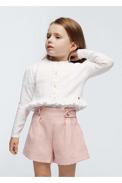 MAYORAL White Girl's Knitted Summer Cardigan Jacket