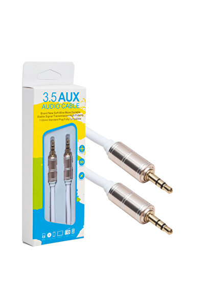 nelerbulurum Yüksek kaliteli 1.5 metre Aux metal başlıklı kalın silikonlu Tel...