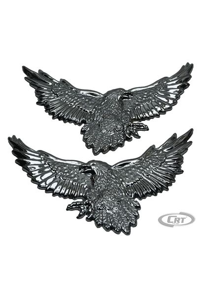Carub Car Sticker Chrome Eagle Model 2 Pieces
