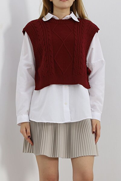 Moka Shopin Claret Red MokaShopin Tasseled Jumpers - 355.1577