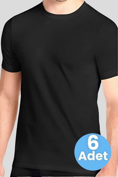 Uniquetrenders Men's Crew Neck Cotton 6-Piece Undershirt