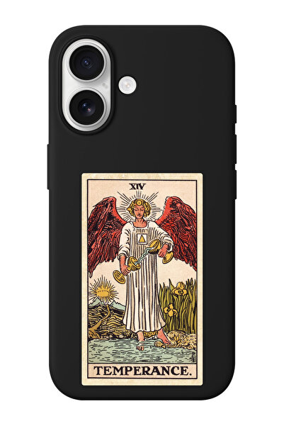 shoptocase iPhone 16 Uyumlu Temperance Desenli İçi Süet Silikon Telefon Kılıfı