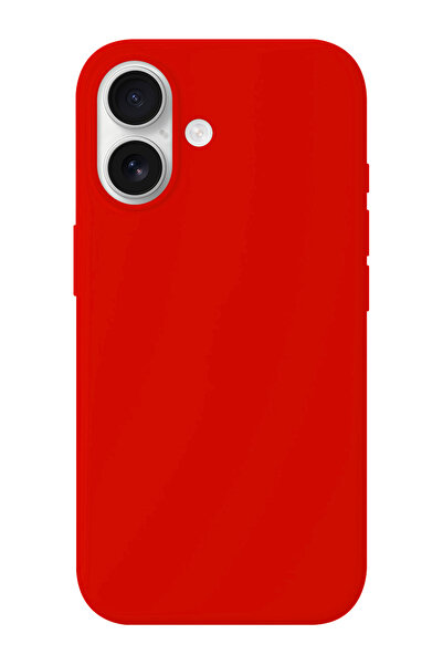 shoptocase iPhone 16 Uyumlu İçi Süet Dışı Silikon Lansman Telefon Kılıfı