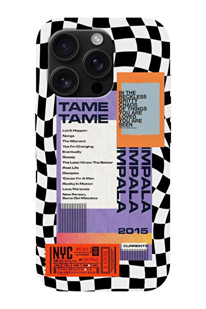 shoptocase iPhone 16 PRO MAX Uyumlu Tame Impala Desenli İçi Süet Silikon Tele...