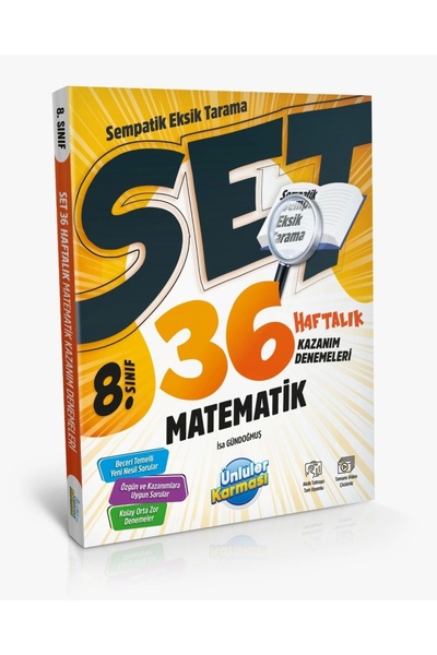 Ünlüler Karması 8.Sınıf Matematik 36 Haftalık Kazanım Denemeleri