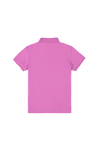 U.S. Polo Assn. تي شيرت نسائي أساسي بياقة بولو باللون البنفسجي 50288501 -VR037