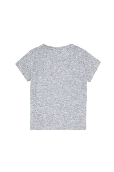 U.S. Polo Assn. Girl's Grey Melange Crew Neck Basic T-Shirt 50288500 -Vr086