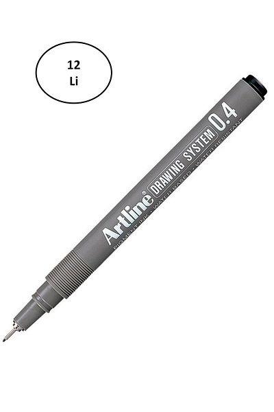 artline 234 Drawing Pen 0.4 Mm Black 12 Pieces