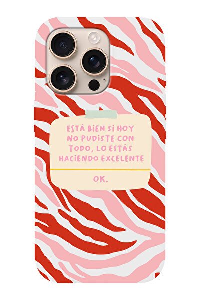 shoptocase iPhone 16 PRO Uyumlu Esta Bien Si Desenli İçi Süet Silikon Telefon...