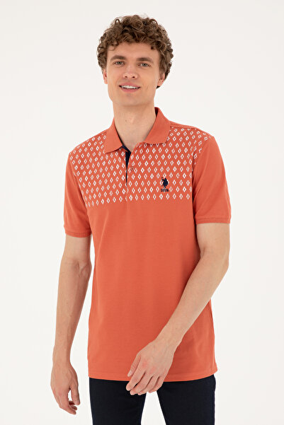 U.S. Polo Assn. تي شيرت رجالي ذو قصة عادية وياقة بولو 50288482-VR042