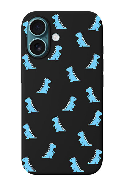shoptocase iPhone 16 PLUS Uyumlu Baby Ejderha Desenli İçi Süet Silikon Telefo...