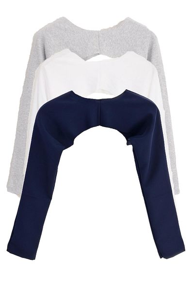 PİNKMARK PINKMARK Γυναικεία - Φορείται εσωτερικά Testetted Grey Navy White Πακέτο 3 μανίκια μπλούζας Bolero - MCPMBL25686