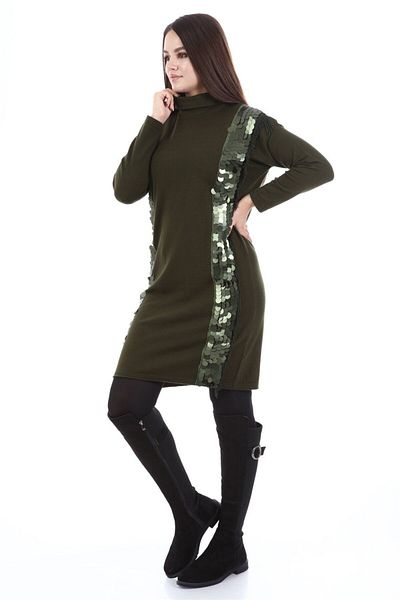 FTZ Women's Sequin Detail Tunic Khaki 21-1332