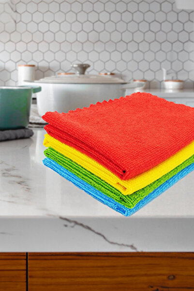 ThenTech 4 Adet Temizlik Bezi Tüm Yüzeyler İçin Mikrofiber Temizlik Bezi Faya...