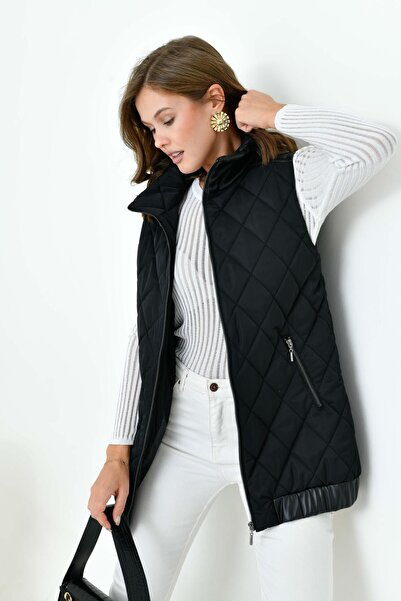 FTZ WOMEN Women's Quilted Vest Black 30965