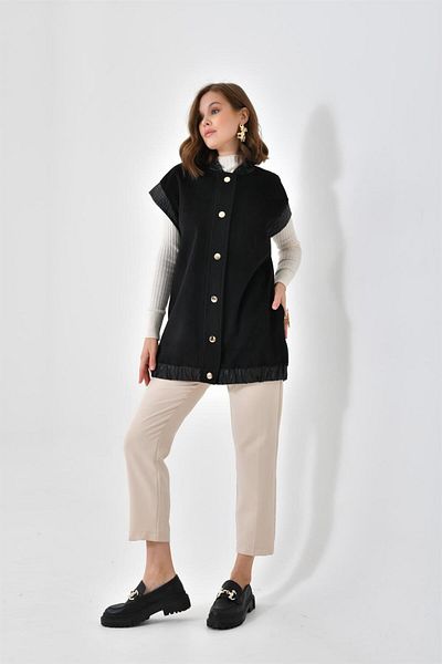 FTZ WOMEN Women's Stamped Vest Black 30635
