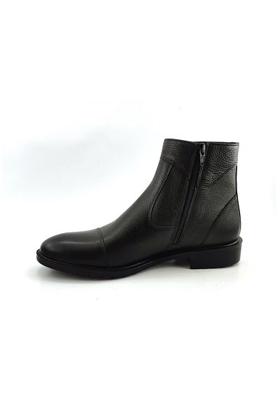 Fosco 8606 Hakiki Deri Günlük Erkek Bot-siyah
