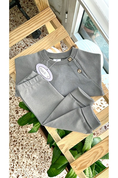 Happy Moon Erkek bebek giyim eşofman takım bebek sweat üst alt Happy Moon