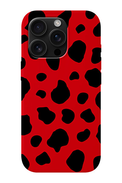 shoptocase iPhone 16 PRO MAX Uyumlu Dalmaçya Desenli İçi Süet Silikon Telefon...