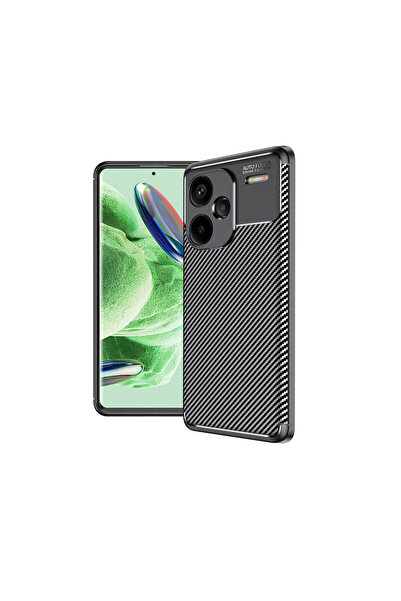 tekno grup Redmi Note 13 Pro Plus 5G Kılıf Kamera Korumalı Karbon Desenli Neg...