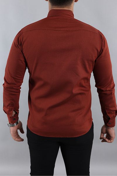 Enuygunenmoda Slim Fit dupla zsebes minőségi férfi farmer ing