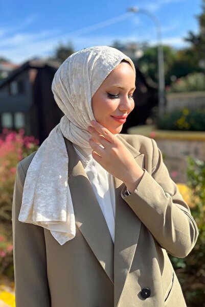 Armine Armine Trend Ecru Color Knitted Shawl - 1 03 Model
