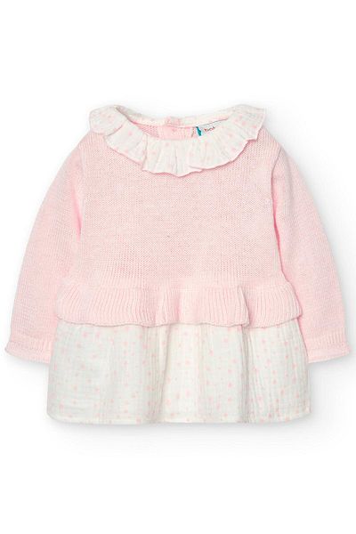 Boboli Light Pink Baby Girl Dress