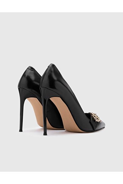 İLVİ Lobe Hakiki Deri Kadın Siyah Stiletto