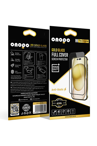 onopo واقي الشاشة الزجاجي لشاشة Iphone 16 المضاد للكهرباء الساكنة 9D كامل الشاشة