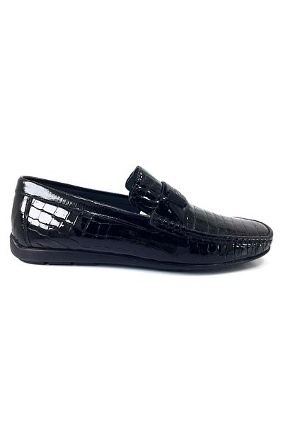 Fosco 2094 Daily Genuine Leather Men's Ballerina Shoes-black Patent Leather