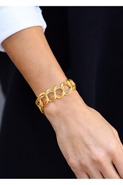 Yenigün Kuyumculuk 14 Ayar Altın Üç Sıra Samanyolu Bileklik