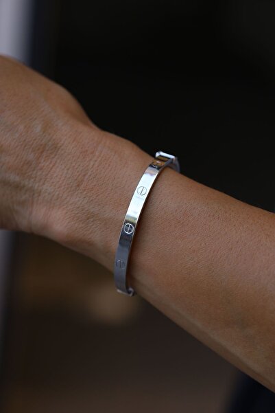 Yenigün Kuyumculuk 14 Ayar Altın Beyaz Çivi Kelepçe